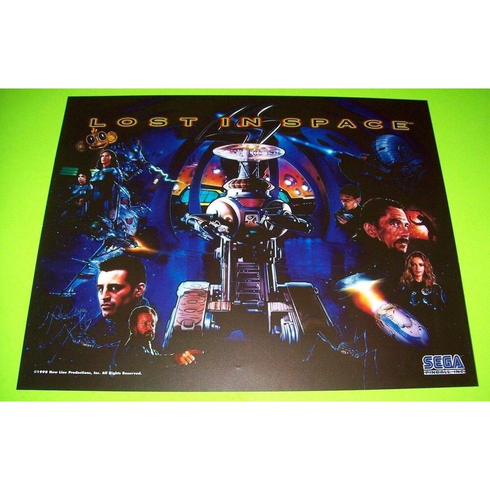 Lost In Space Pinball Translite 1998 Original Unused Artwork Space Age Robot